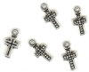 5 15x8mm Antique Silver Cross with Dots